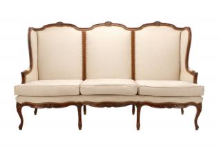 Appraisal: French Louis XV Style Walnut Canape Settee French late th