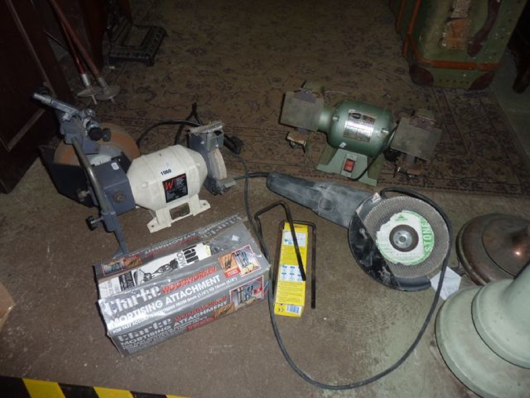 Appraisal: A performance watt mm electric angle grinder in original cardboard