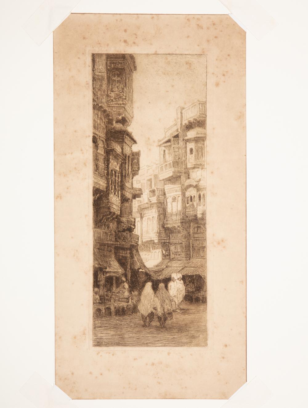 Appraisal: Roderick Dempster MacKenzie British Alabama - Street Scene Lahore Pakistan