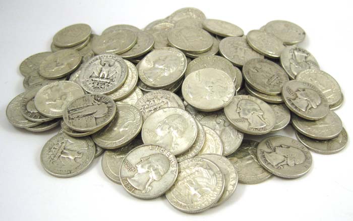 Appraisal: A COLLECTION OF U S SILVER QUARTERS all silver including