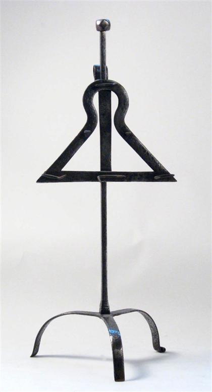 Appraisal: Iron roasting rack th century With ball finial over an