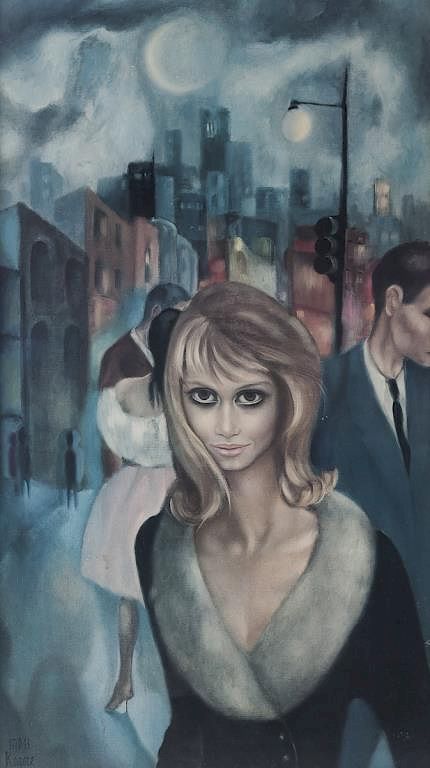 Appraisal: Margaret Keane American B DESCRIPTION Margaret Keane American b Circa