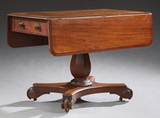 Appraisal: American Carved Walnut Drop Leaf Dining Table the rectangular top