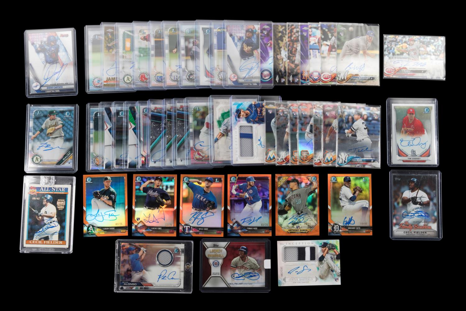 Appraisal: MODERN AUTOGRAPHED BASEBALL CARDS Grouping of modern baseball cards including