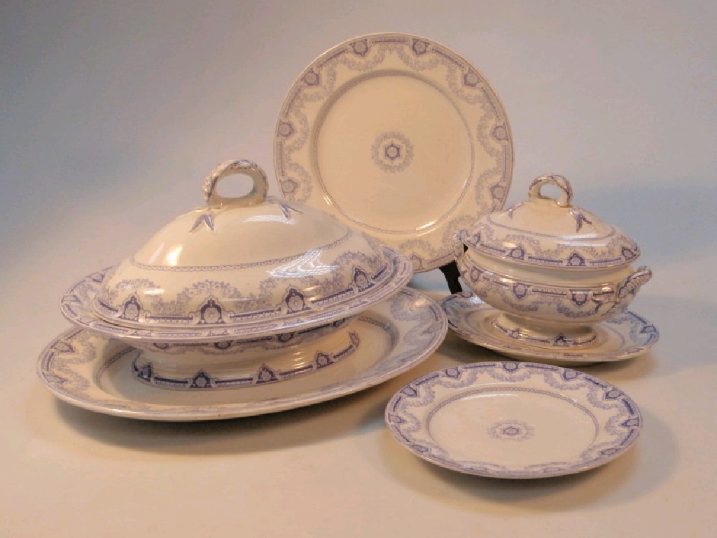 Appraisal: A Wedgwood Co Alexandra pattern pearl stone china dinner service