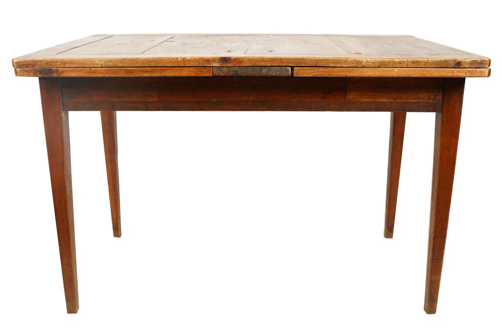 Appraisal: COUNTRY FRENCH FRUITWOOD REFRACTING TABLEwith two leaves Condition heavy wear