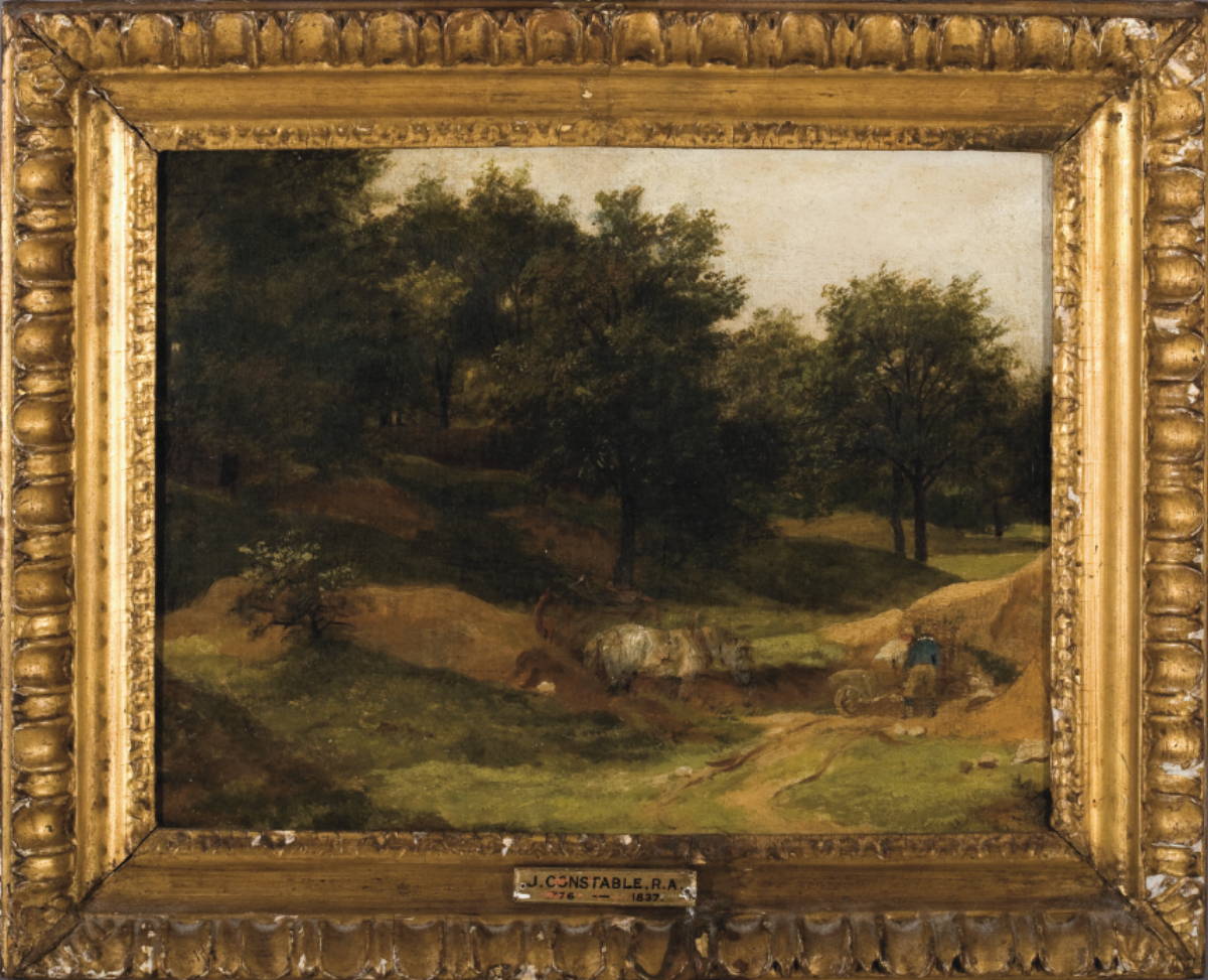 Appraisal: JOHN CONSTABLE BRITISH - HAMPSTEAD HEATH Oil on canvas x