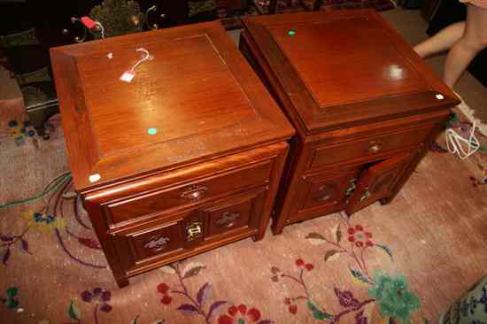 Appraisal: PAIR CHINESE SIDE TABLES - in x in x in