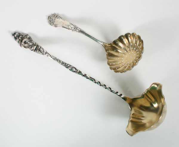 Appraisal: Reed Barton sterling silver punch ladle and sugar sifter with