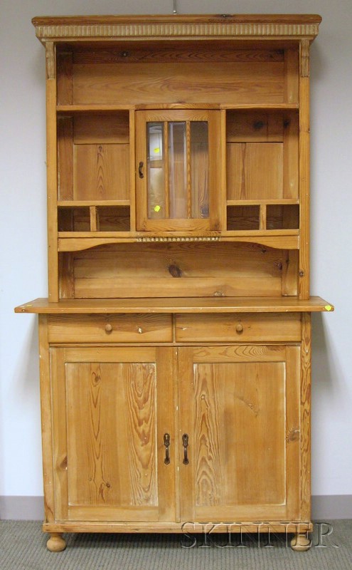 Appraisal: Provincial Pine Step-back Cupboard ht wd dp in