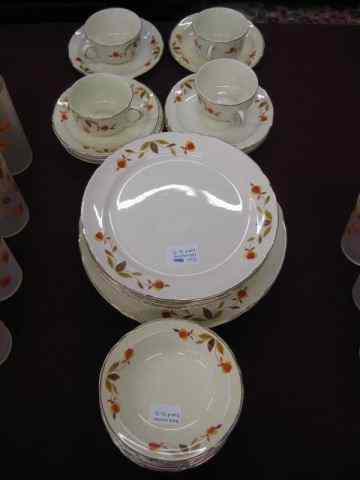 Appraisal: pcs Hall ''Jewel T'' Dinnerware plates bowls cups saucers