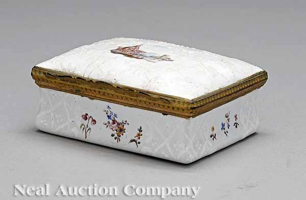 Appraisal: An Antique Battersea Bilston Type Enamel Box late th c