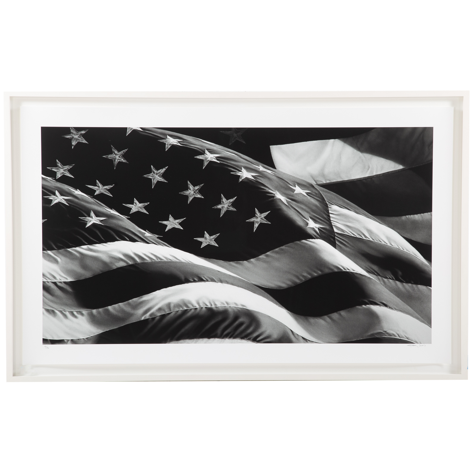 Appraisal: ROBERT LONGO AMERICAN FLAG DIGITAL PRINT Flag to Benefit Trevor