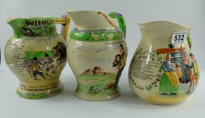 Appraisal: Crown Devon Musical Vases Auld Lang Syne On Ilkla Moor