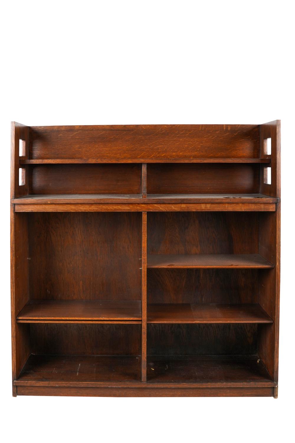 Appraisal: LIMBERT OAK OPEN BOOKCASEModel circa to signed Provenance Butterfield's th