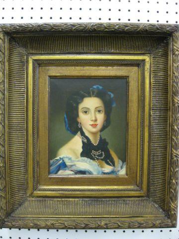 Appraisal: Oil on Canvas dazzling lady signed image area X fancy