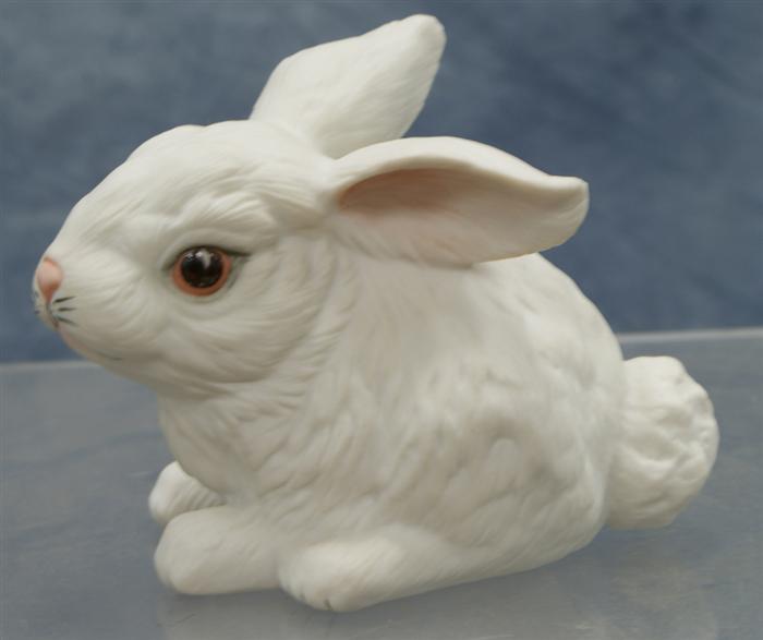 Appraisal: Boehm White rabbit at rest tall Estimate -