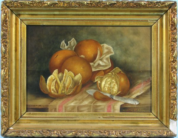 Appraisal: Francelia P Adams 'Still Life with Oranges' o c x