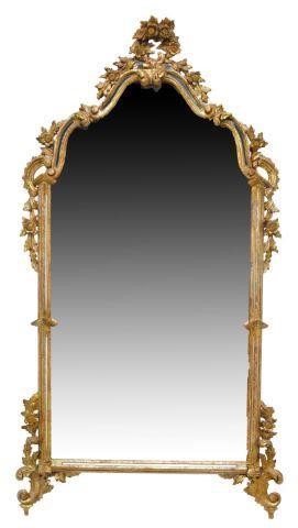 Appraisal: Italian Louis XV style giltwood wall mirror th c rocaille