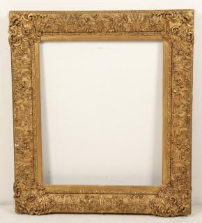 Appraisal: LARGE TH C EUROPEAN GILTWOOD PICTURE FRAME LARGE TH C