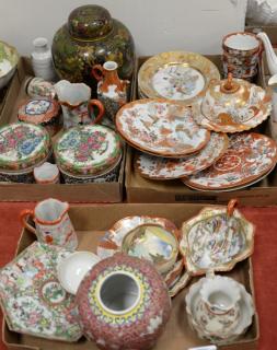 Appraisal: Three box lots of Oriental porcelain to include Japanese Imari