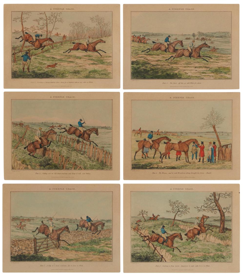 Appraisal: HENRY ALKEN - SIX PLATES FROM A STEEPLE CHASE CIRCA