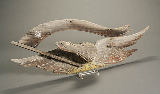 Appraisal: John H Bellamy Style Partial Painted Carved Pine 'Eagle with