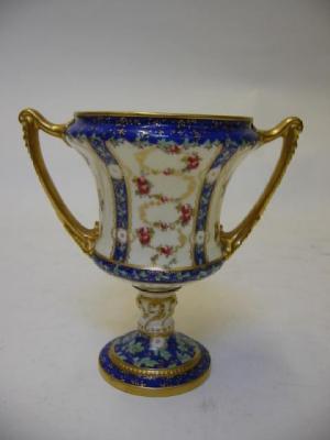 Appraisal: A ROYAL CROWN DERBY PORCELAIN GOBLET dated of waisted cylindrical