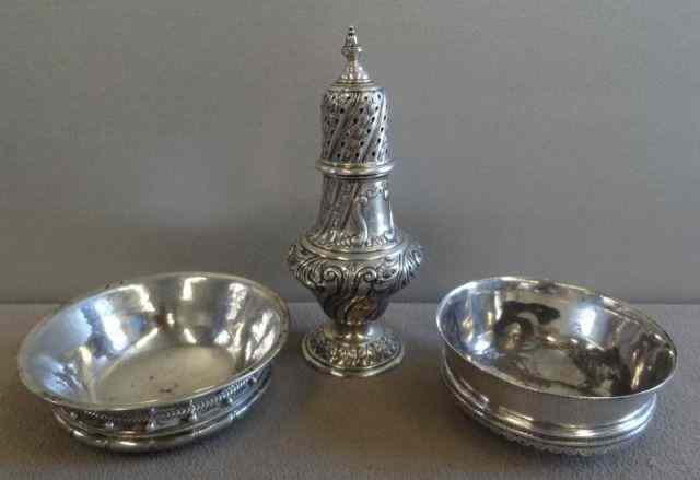 Appraisal: STERLING English Silver Sugar Caster Bowls Approx troy oz From