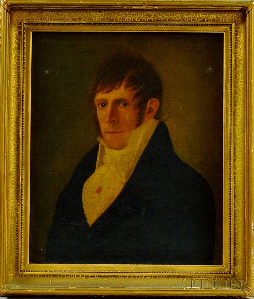 Appraisal: American School Early th Century Portrait of a Gentleman Unsigned