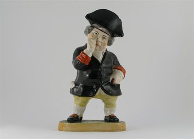 Appraisal: A Staffordshire standing snuff-taking Toby his tricorn hat forming a