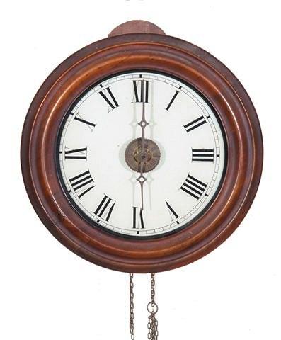 Appraisal: A TH CENTURY BLACK FOREST POSTMANS ALARM CLOCK with glass