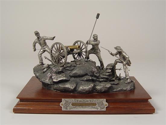 Appraisal: Pewter Civil War Sculpture By Francis Barnum Pickett's Charge Good