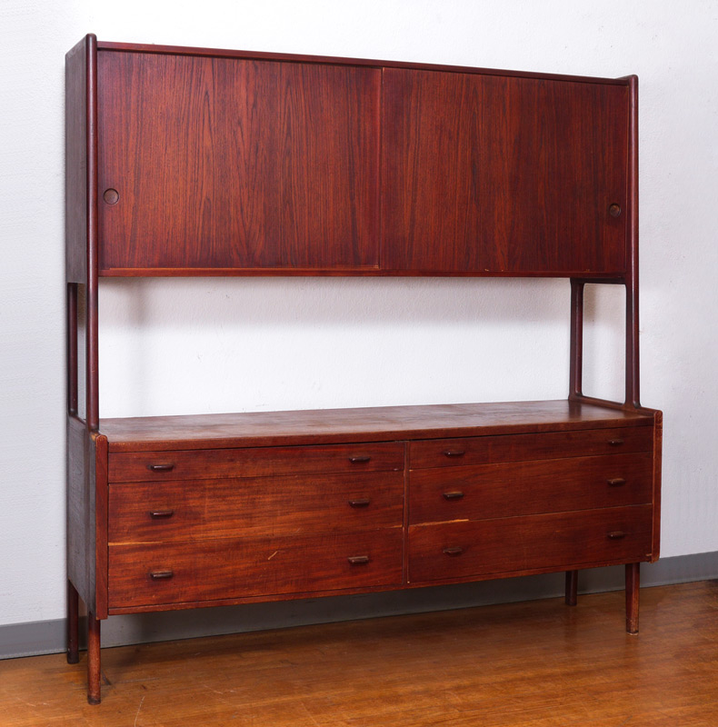 Appraisal: HANS WEGNER DANISH MODERN SIDEBOARD BY RY MOBLER Teak cabinet