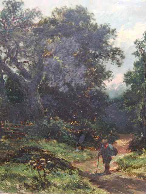 Appraisal: LEOPOLD RIVERS - 'At Hadley Wood near Barnet' inscribed in