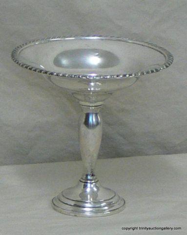 Appraisal: Sterling Silver Compote - French - tall- Marked with hallmark