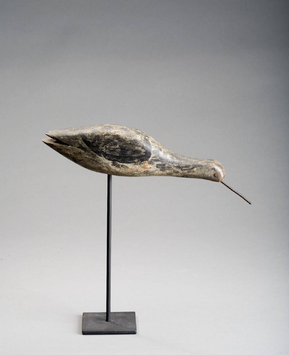 Appraisal: CARVED AND PAINTED YELLOWLEGS DECOY IN THE FEEDING POSITION PROBABLY