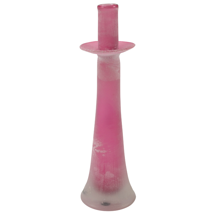 Appraisal: Cendese ''Scavo'' candle holder Murano Italy s pink glass form