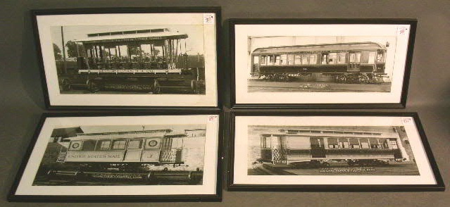 Appraisal: Four photographs of trolleys x