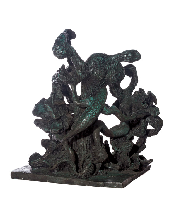 Appraisal: YULLA LIPSCHITZ American German - Mermaids Peril Bronze foundry stamp