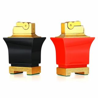 Appraisal: A Set of Two Vintage Pagoda Lighters by ASR Featuring