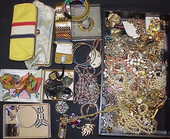 Appraisal: Costume Jewelry including rhinestones faux pearls Wedgwood pendant watches pins