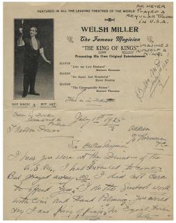 Appraisal: Downs T Nelson Autograph Letter Signed from Welsh Miller Annotated