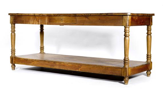 Appraisal: A LONG TABLE Louis-Philippe Switzerland Softwood and walnut x x