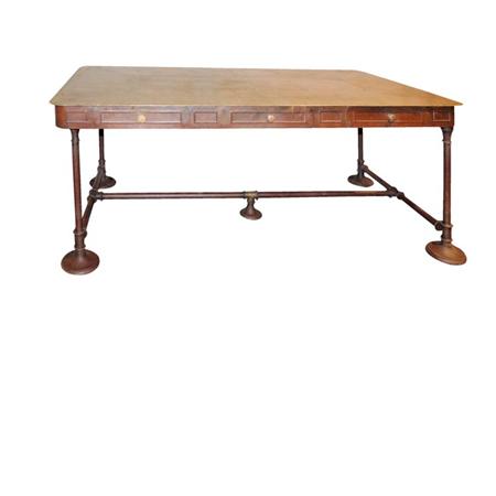 Appraisal: Rustic Metal Library Table Estimate nbsp nbsp nbsp - nbsp