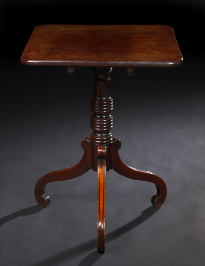 Appraisal: Early Victorian Mahogany Tripod Table third quarter th century the