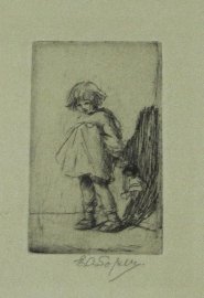 Appraisal: Eileen Alice Soper Girl with Doll etching cm x cm