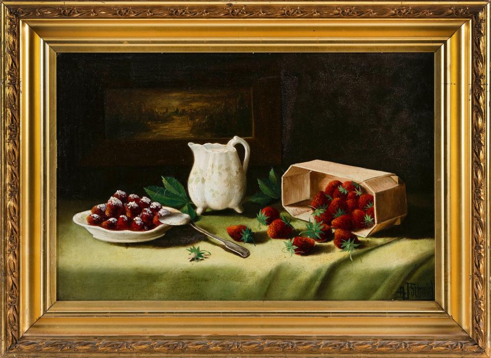 Appraisal: AMERICAN SCHOOL LATE TH EARLY TH CENTURY TABLETOP STILL LIFE