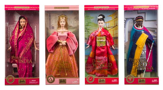 Appraisal: Sale Lot Four Dolls of the World Princess Collection Barbies