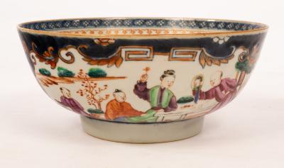 Appraisal: A Chinese mandarin pattern bowl Qing dynasty decorated reserves of